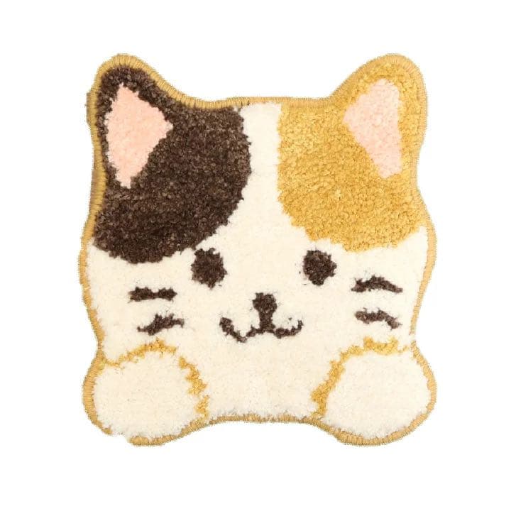 ねこ トイレマット セット ５点 トイレ 吸着タイプ にゃんこ キャット 猫