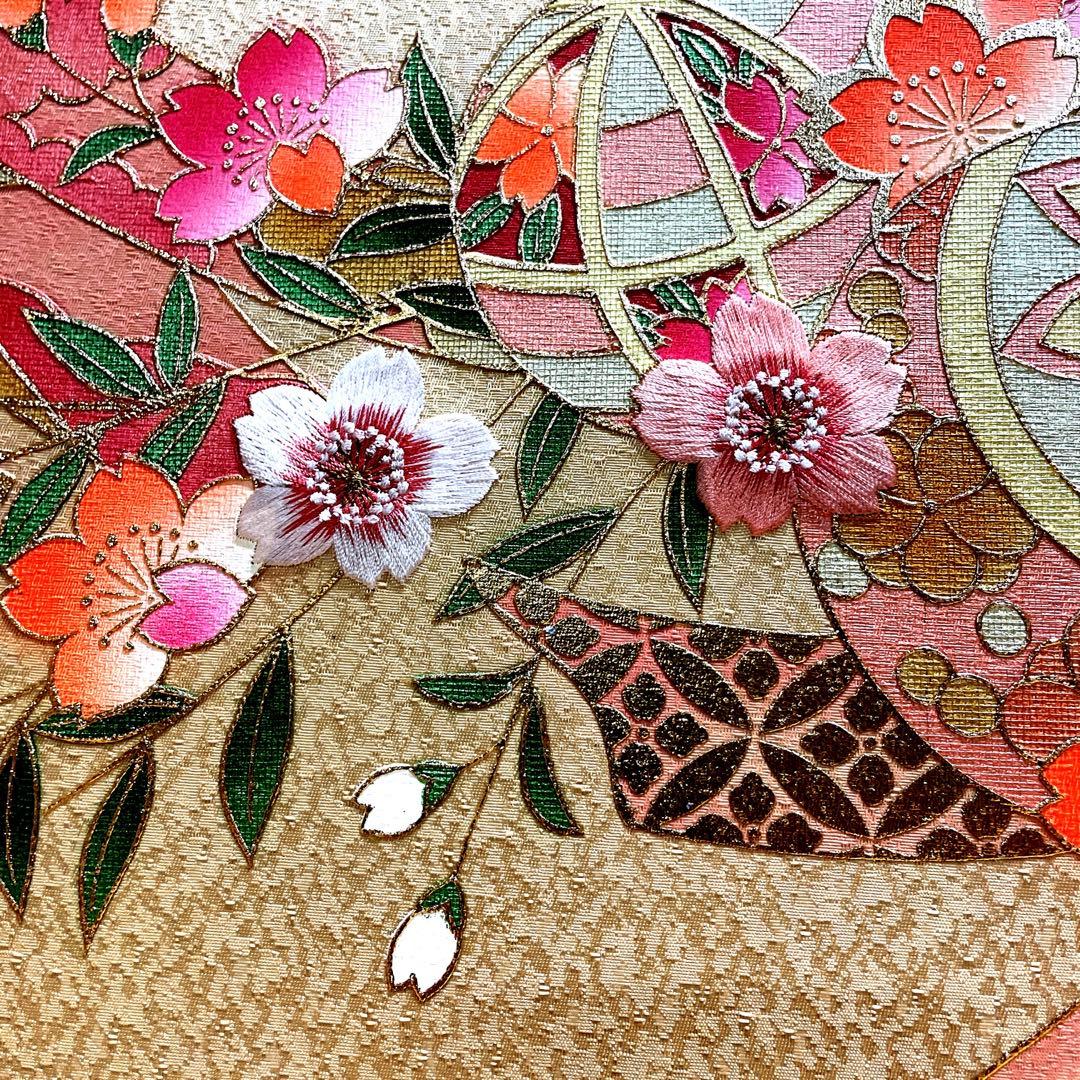 雛人形　桃の節句　屏風　刺繍三月三曲屏風15号