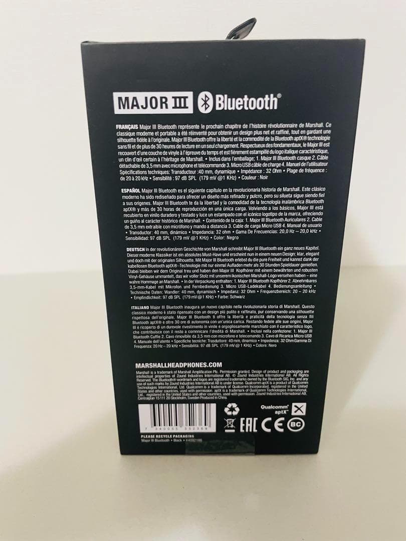 正規品 マーシャル ヘッドホン ブラック MAJOR III メジャー3 ③