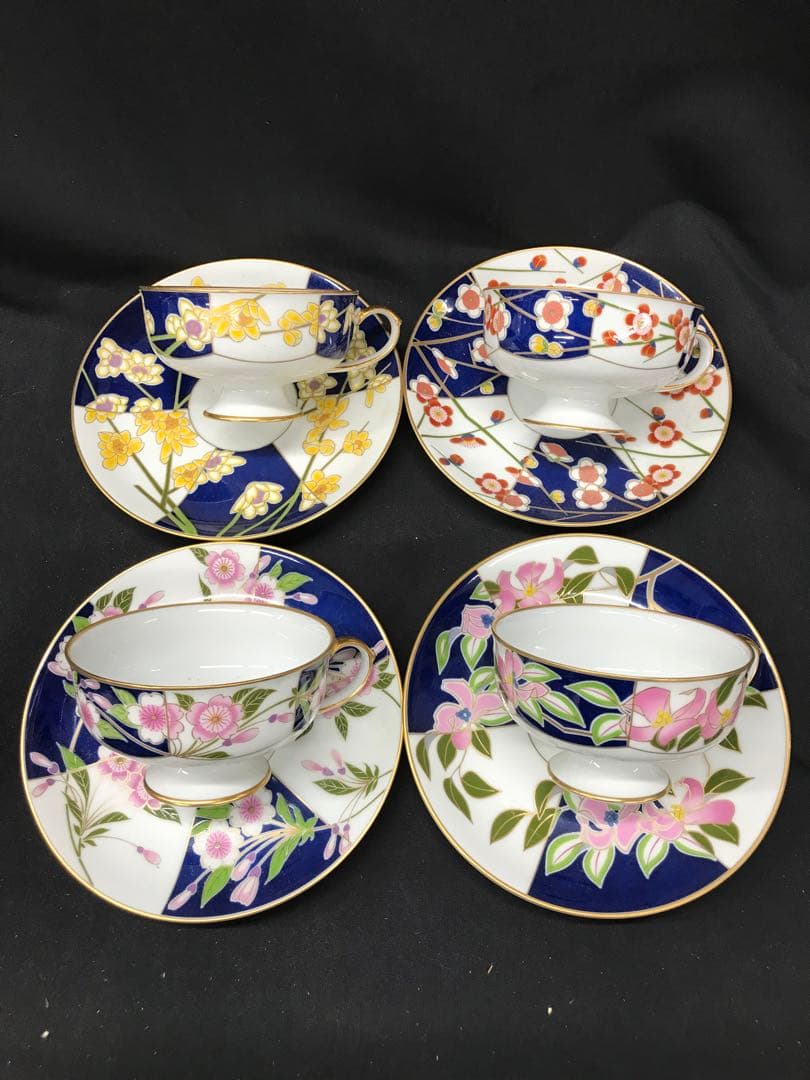 【レア美品】香蘭社　皇居の花　C&S 12P 限定生産　12ヶ月