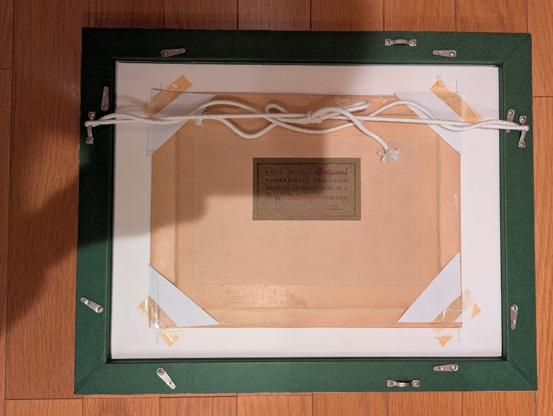 ディズニー映画ピノキオジミニー・クリケット実際に使用されたオリジナル手描きセル画