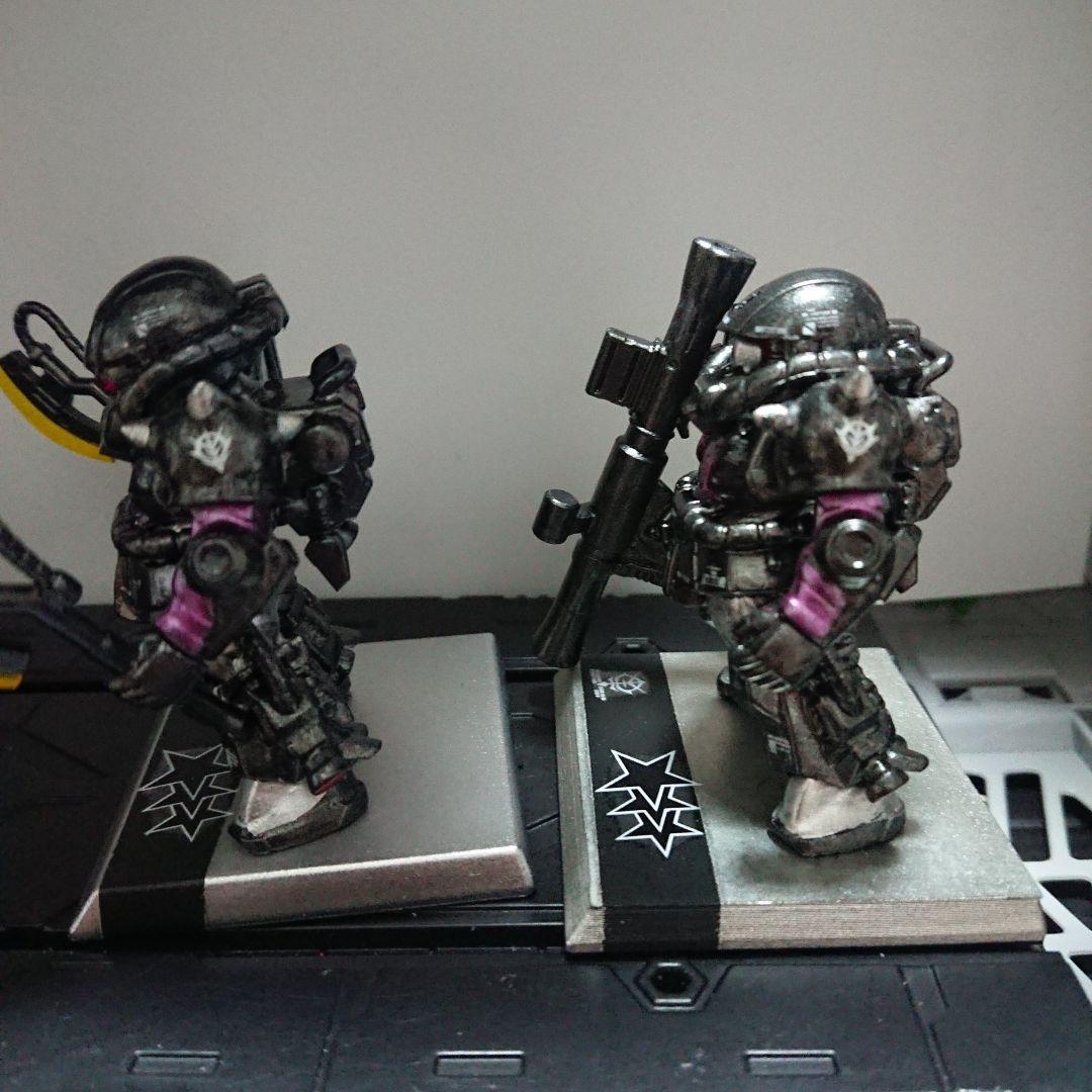 ガンダムコンバージ 黒い三連星 専用高機動型ザク 3機体セット リペイント