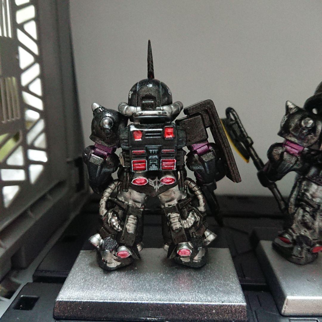 ガンダムコンバージ 黒い三連星 専用高機動型ザク 3機体セット リペイント