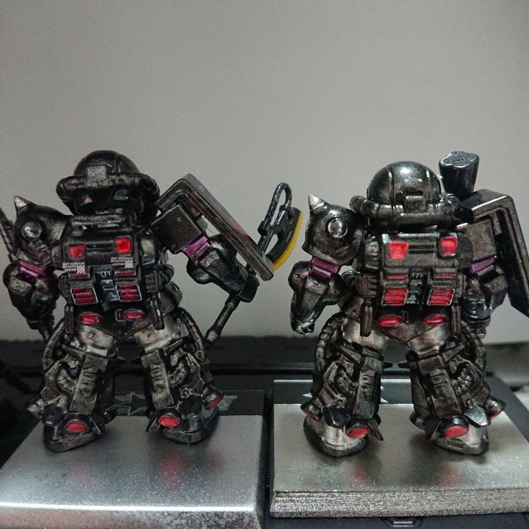 ガンダムコンバージ 黒い三連星 専用高機動型ザク 3機体セット リペイント