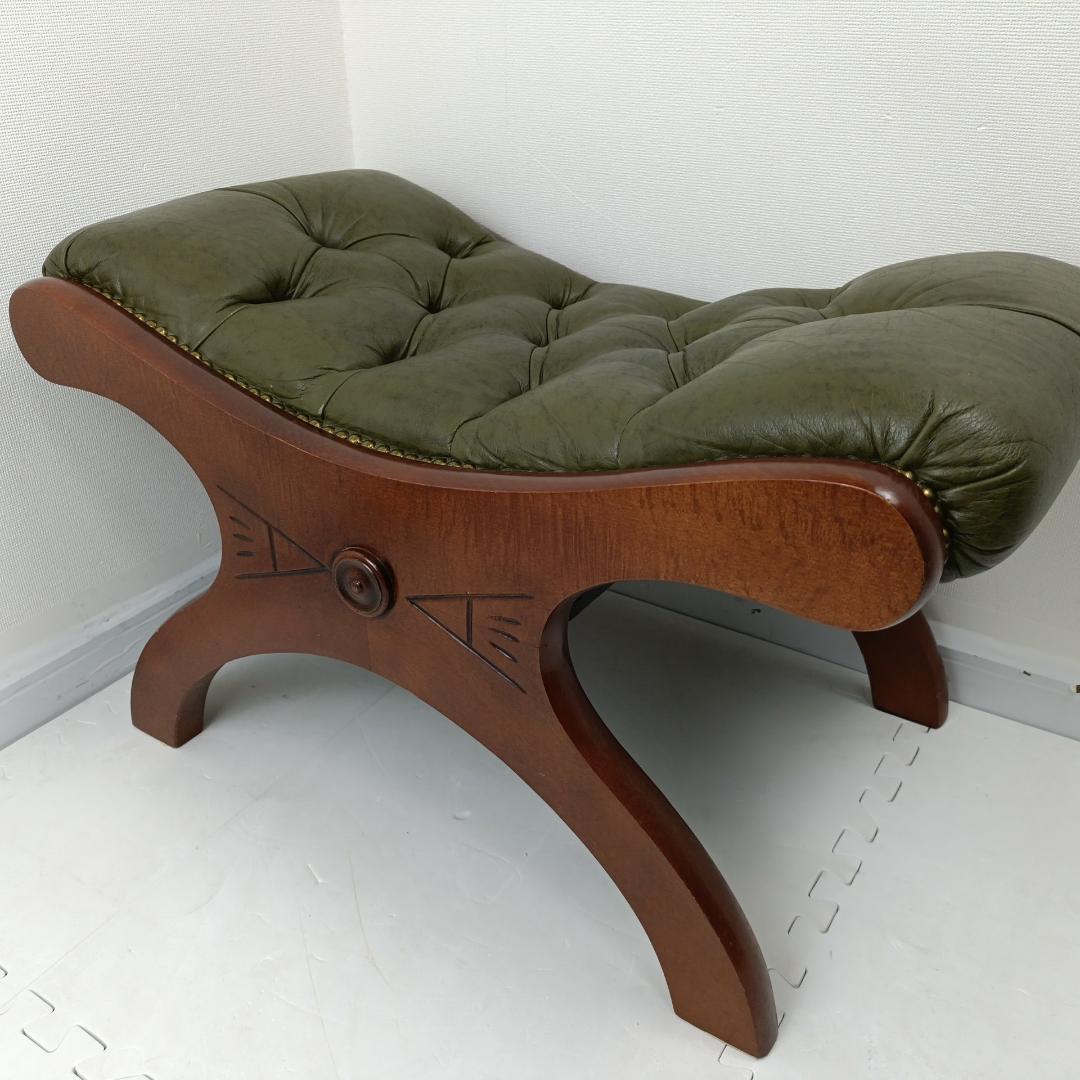 イタリア製 本革 ヴェローナクラシック ロッキングチェア オットマン