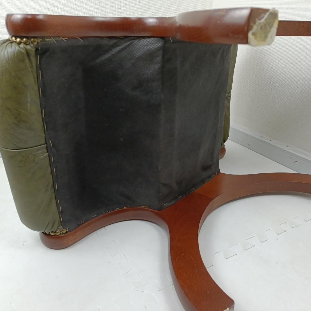 イタリア製 本革 ヴェローナクラシック ロッキングチェア オットマン