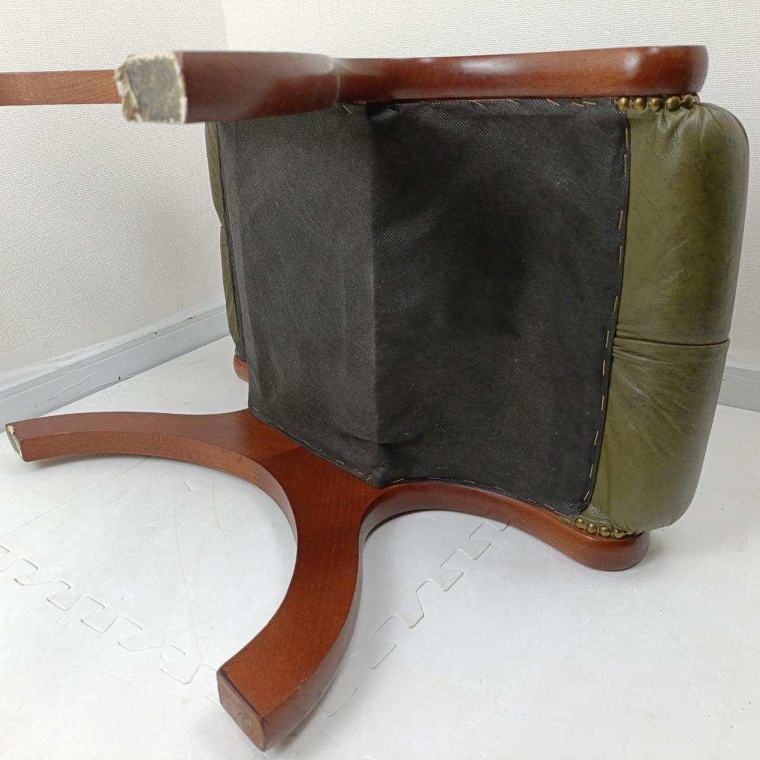 イタリア製 本革 ヴェローナクラシック ロッキングチェア オットマン