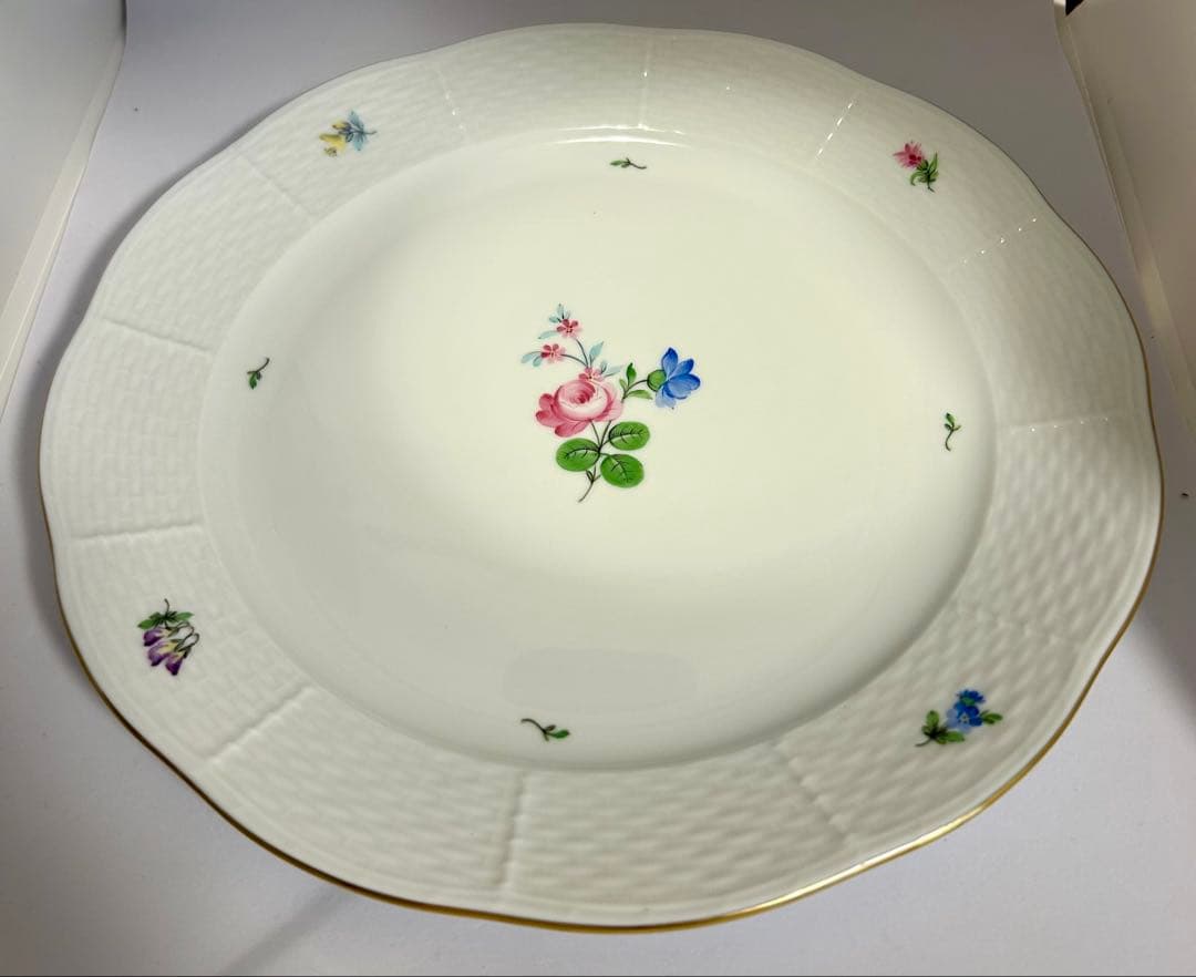 【希少】ヘレンド バラの花束 ディナープレート 3枚セット