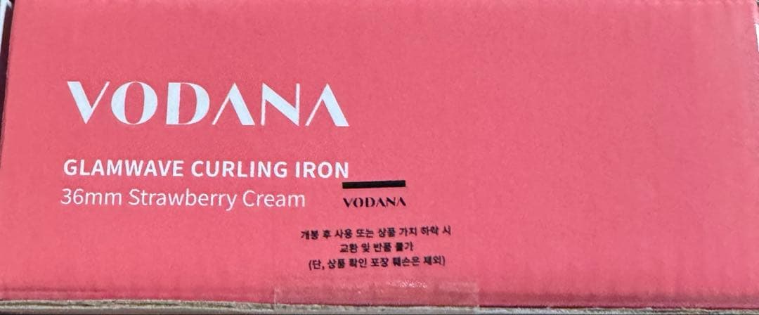 VODANA ストロベリークリーム 40mm カールヘアアイロン⓷