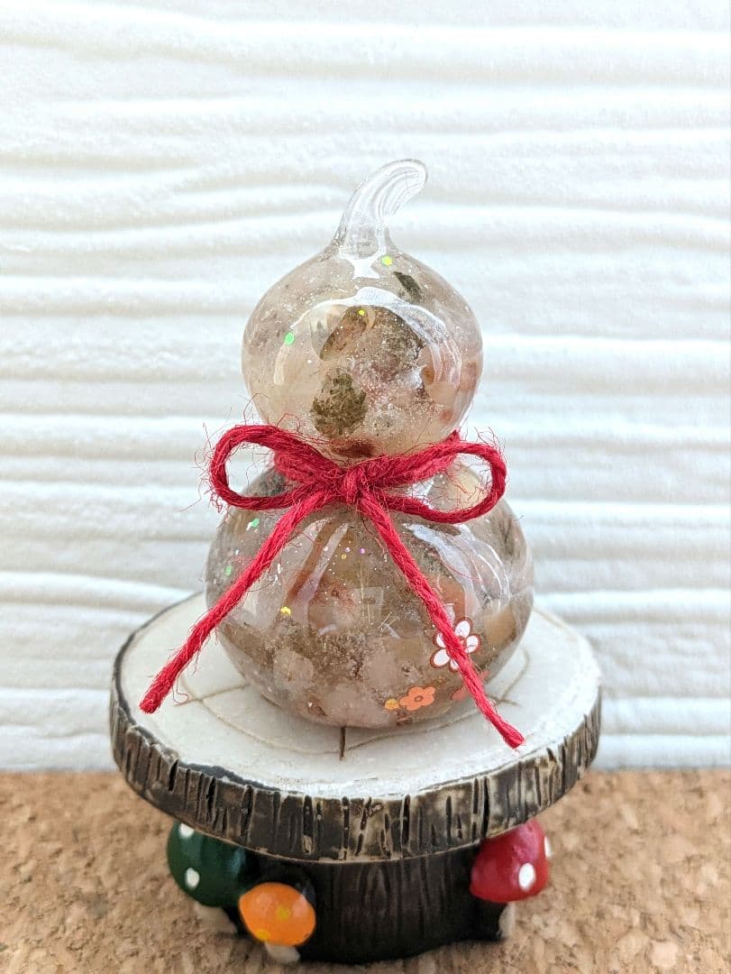 【睦月】レインボーローズのハートバラ形オルゴナイト☆他３点