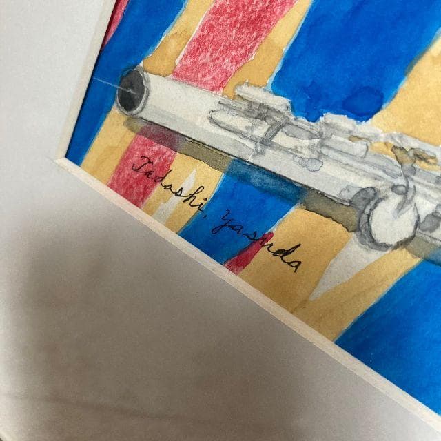 水彩協会会員*洋画家*安田律司 画伯 作*肉筆 水彩画 直筆サイン入り*静物画