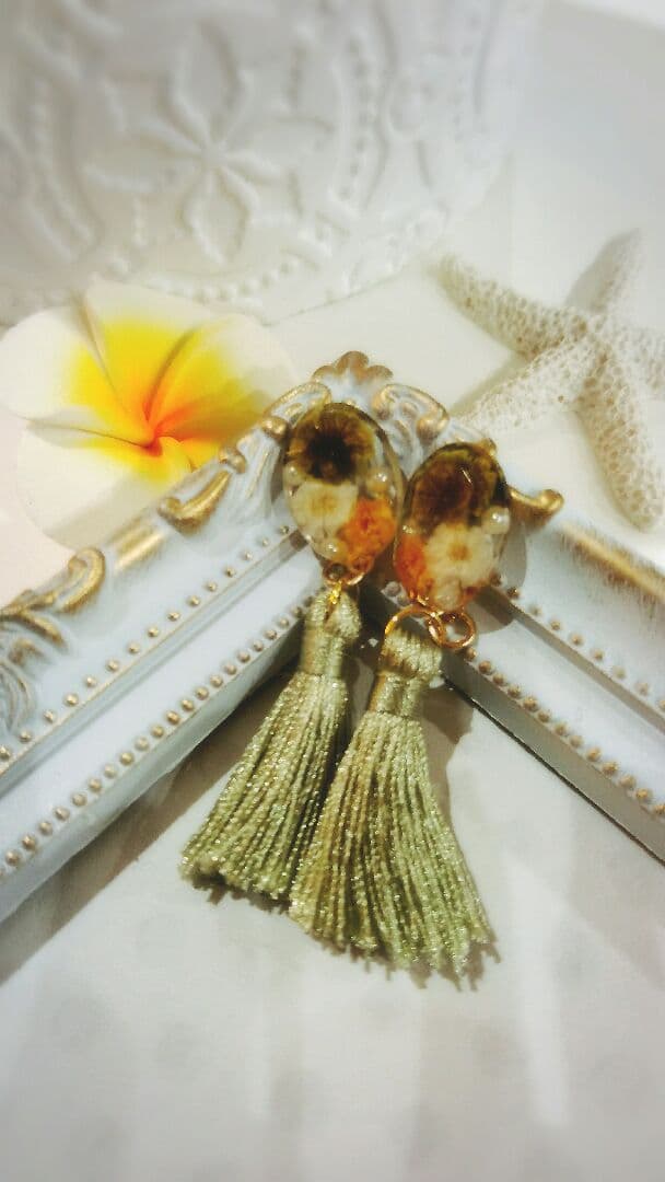 レイチェル専用♡かすみ草 タッセル ピアス/イヤリング