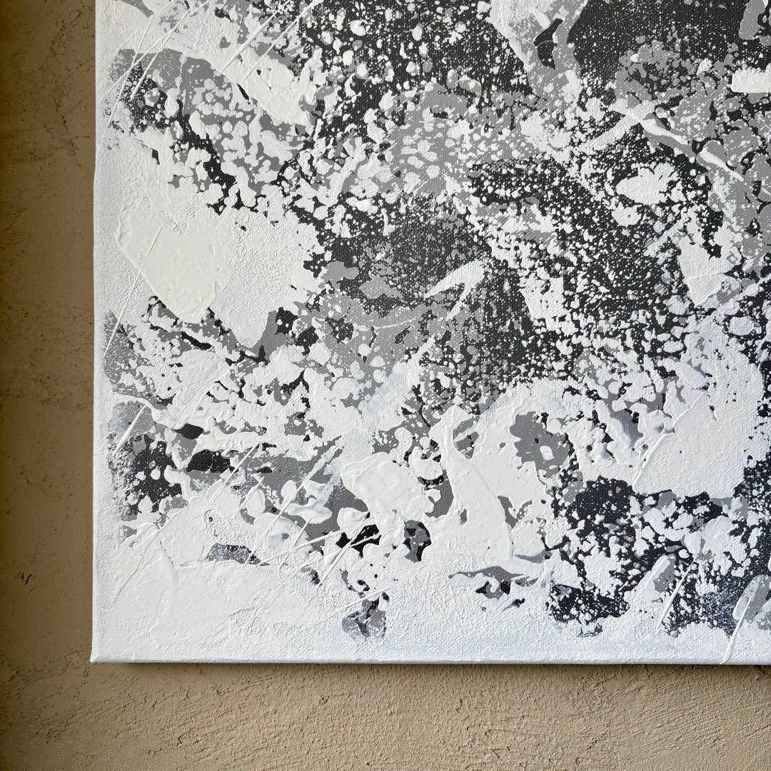 【 splash（＃9）】アートパネル　テクスチャーアート　モノトーン