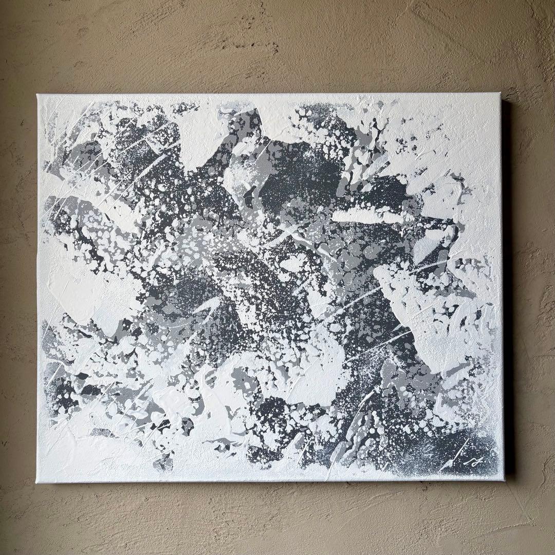 【 splash（＃9）】アートパネル　テクスチャーアート　モノトーン