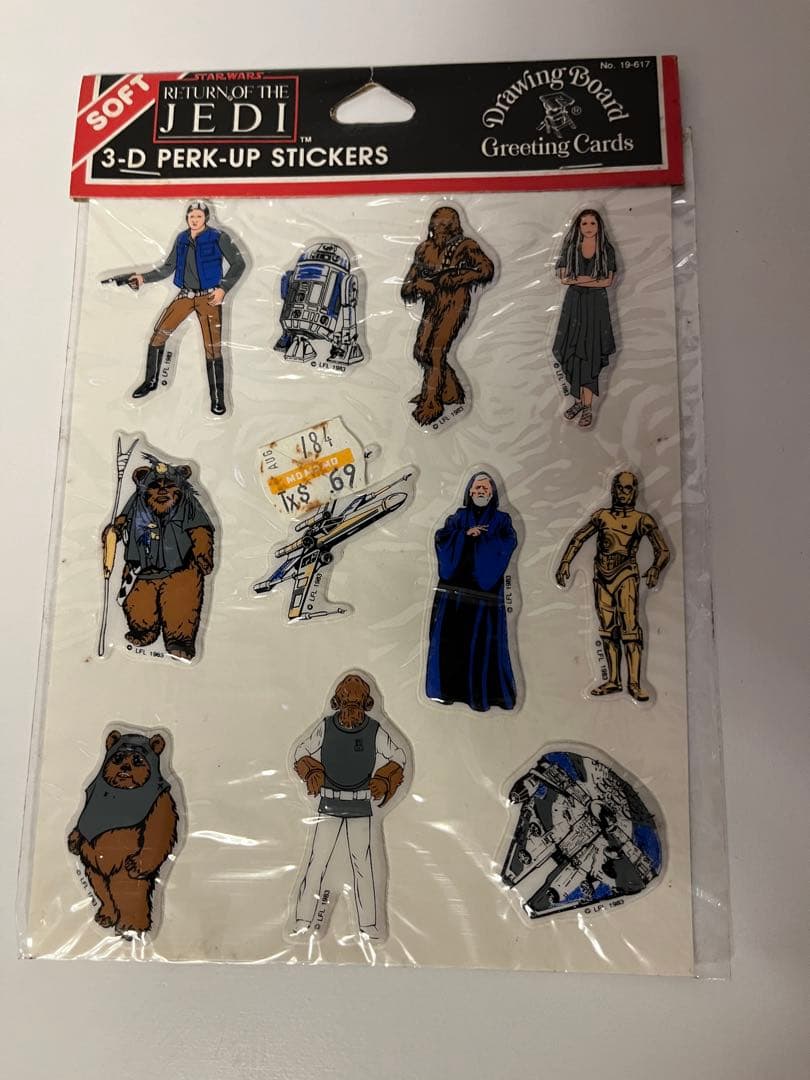STAR WARS ジェダイの帰還 3Dステッカー 1983 未開封 2枚セット