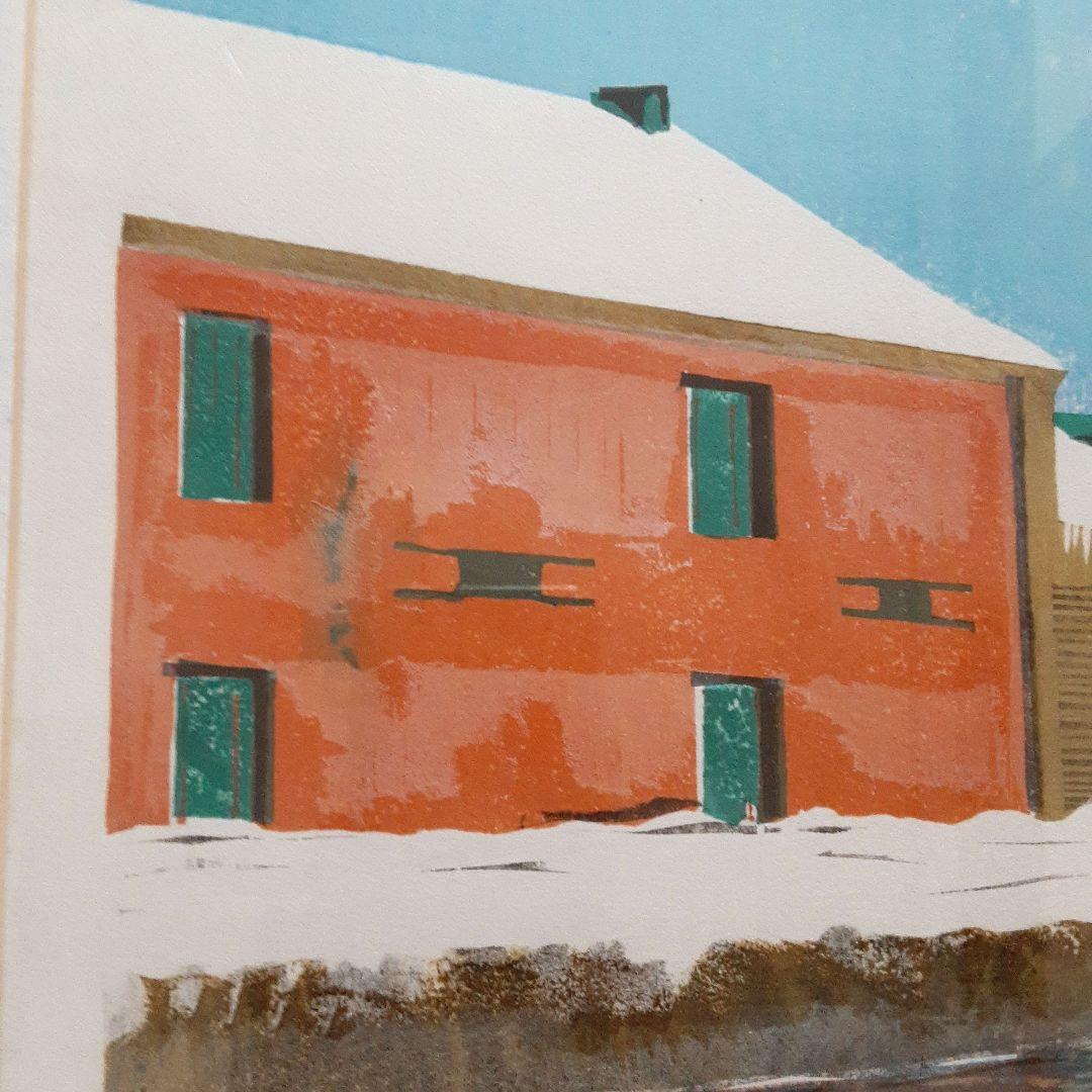 木版画　小樽運河　T.nagata S