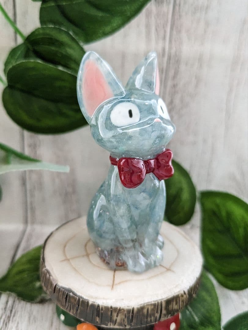 【つねりん】ミニサイズ！アクアマリンの超ネクタイねこちゃん形オルゴ☆他９点