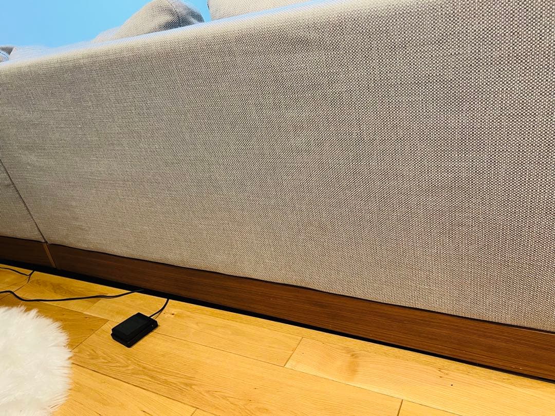 ニトリ 布張りカウチソファ　(FK02)　グレー　L字型可能