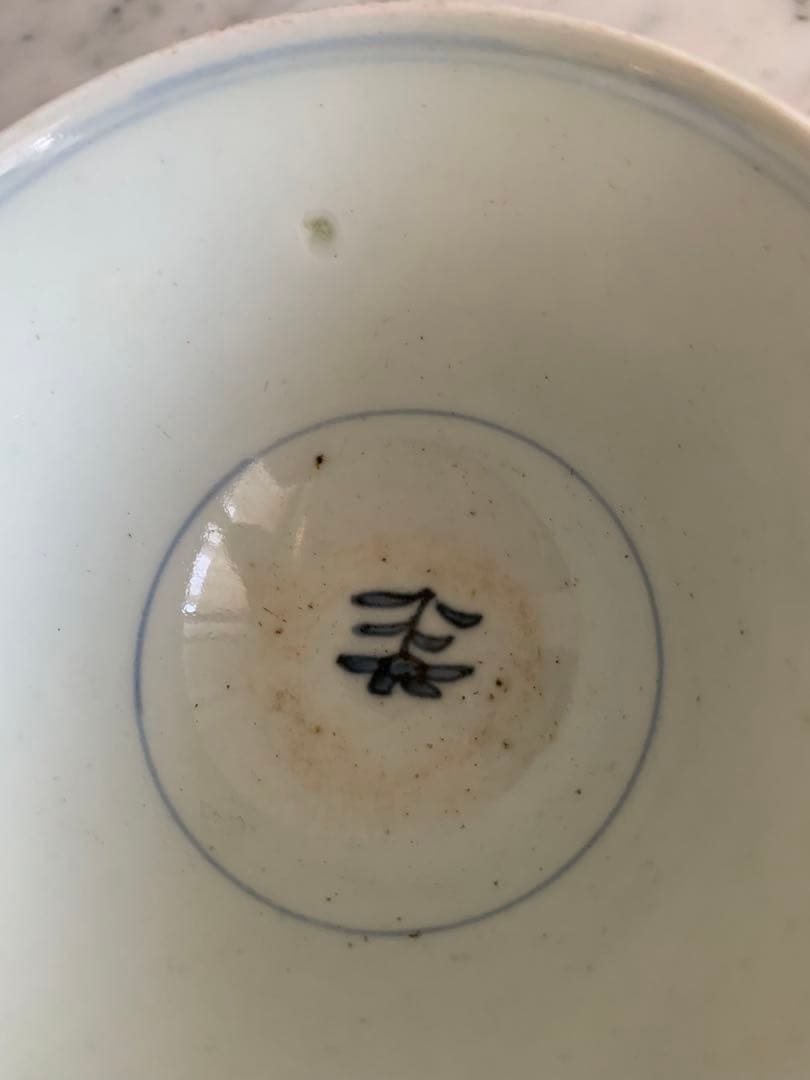 古伊万里　江戸期　藍泥　蓋付き茶碗　染付　蓋物　飯碗　節句　雛祭り　端午の節句