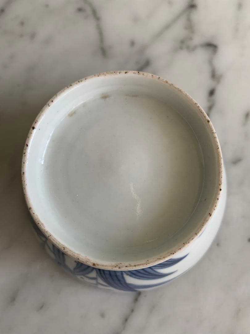 古伊万里　江戸期　藍泥　蓋付き茶碗　染付　蓋物　飯碗　節句　雛祭り　端午の節句