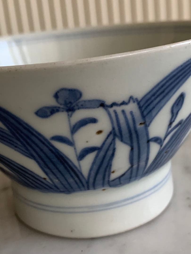 古伊万里　江戸期　藍泥　蓋付き茶碗　染付　蓋物　飯碗　節句　雛祭り　端午の節句