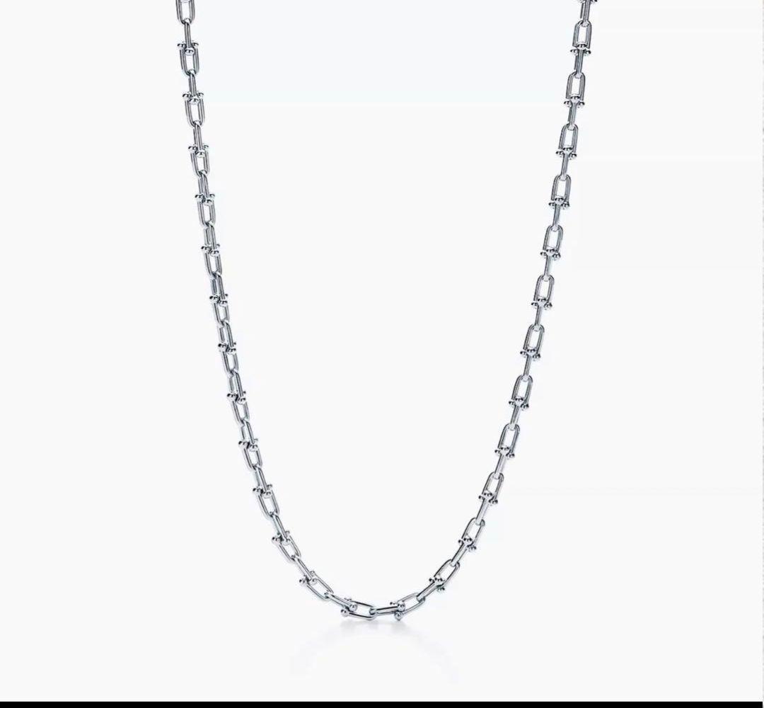 ジルコニア輝く 個性派 チェーンネックレス　ゴールド　シルバー