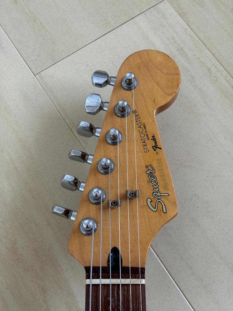 Eシリアル 日本製 Squier Fender ストラト 金ロゴ フジゲン期