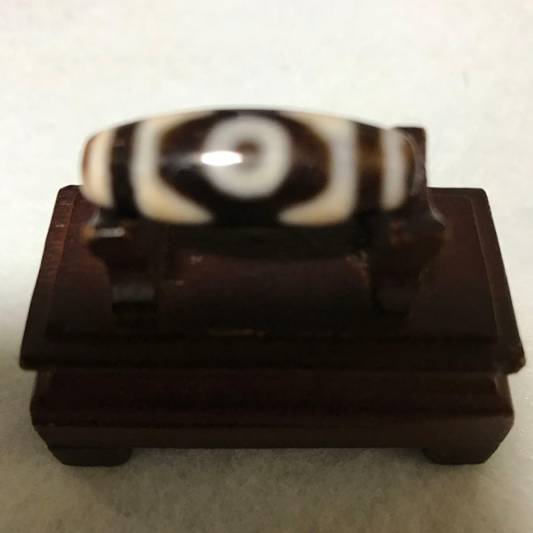 超激レア珍品‼︎ 古代老礦石　金剛三眼天珠　黒朱砂　のぶ