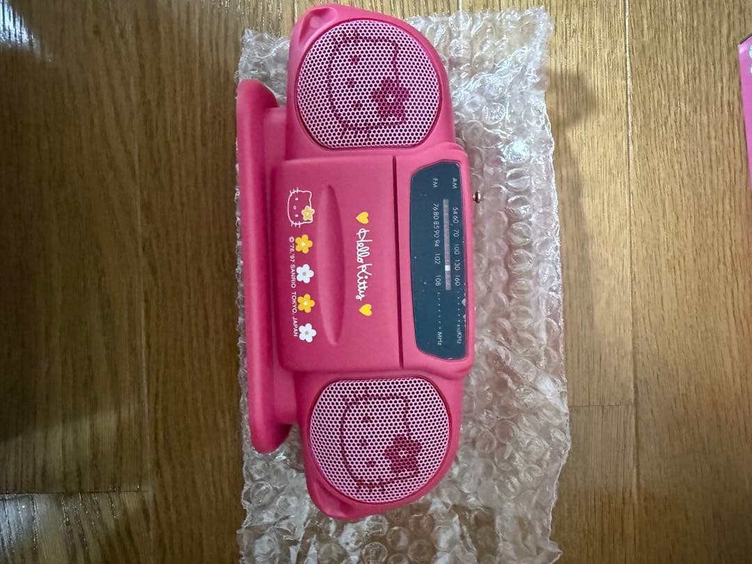 ハローキティ　ミニポータブルAM/FMラジオ ハローキティ　バイオリン90年代