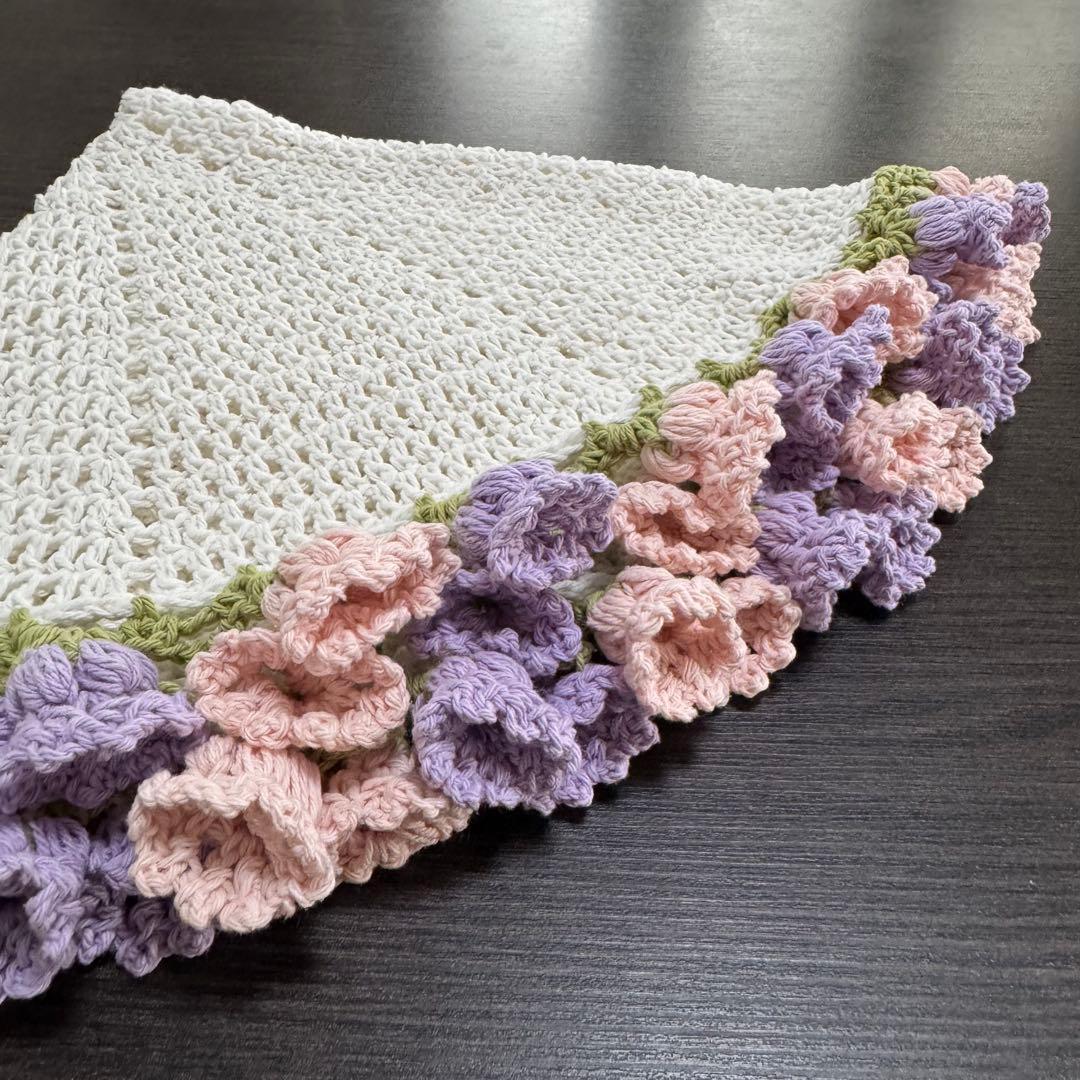 【オーダー】花束ブランケットドイリー マルチカバー コースター ハンドメイド