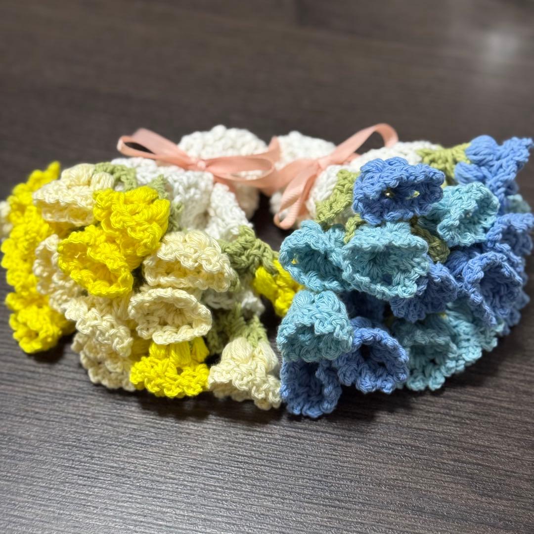 【オーダー】花束ブランケットドイリー マルチカバー コースター ハンドメイド