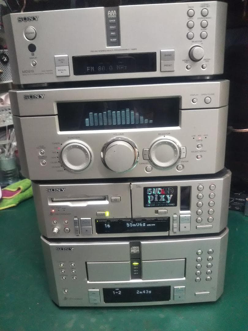 SONY MDS-MS919 整備済　5連MD機器単体　DHC-MS919の単品