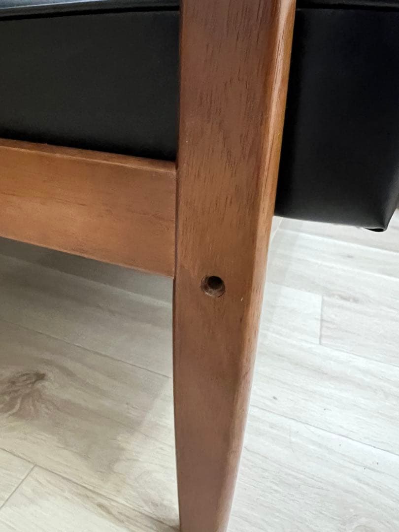 カリモク60 kチェア 2シーター　ブラック