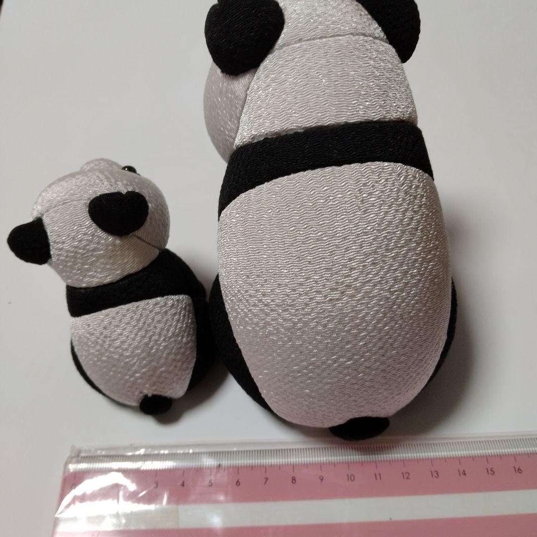 パンダ　木目込人形　親子パンダ