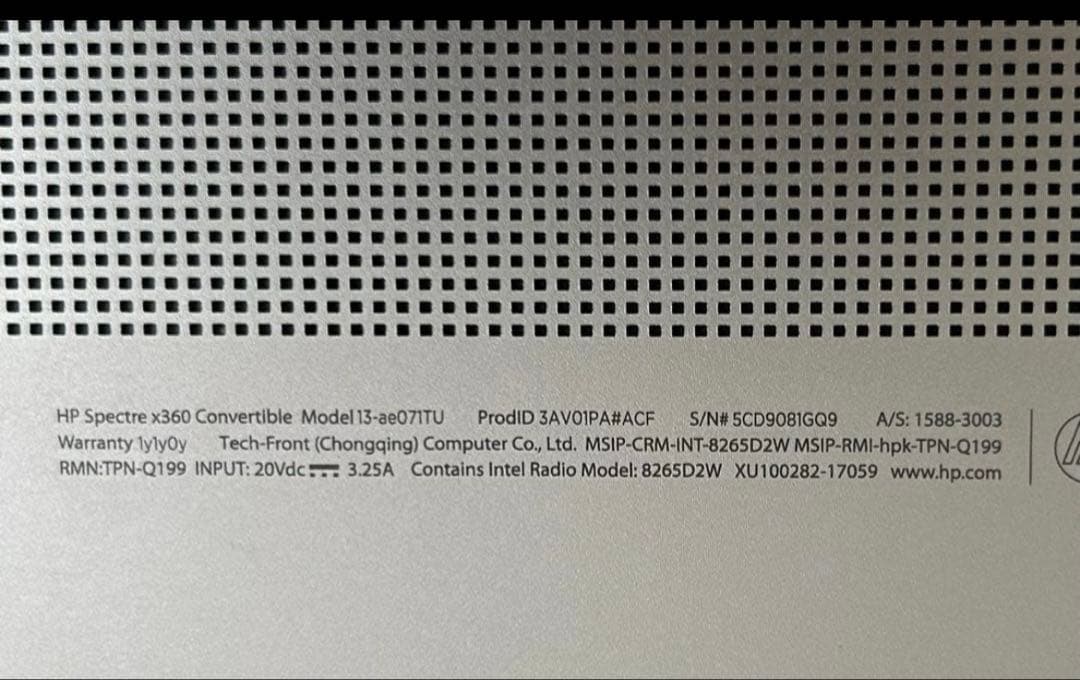 HP Spectre X360 13 美品 起動しないジャンク ノート