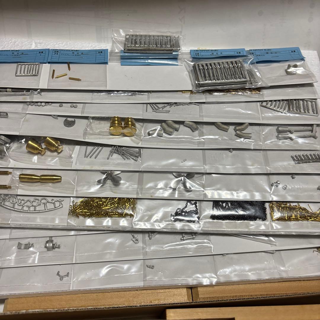 木製帆船模型 日本丸（1/80 全長 1,390mm・完成重量 5,000g）