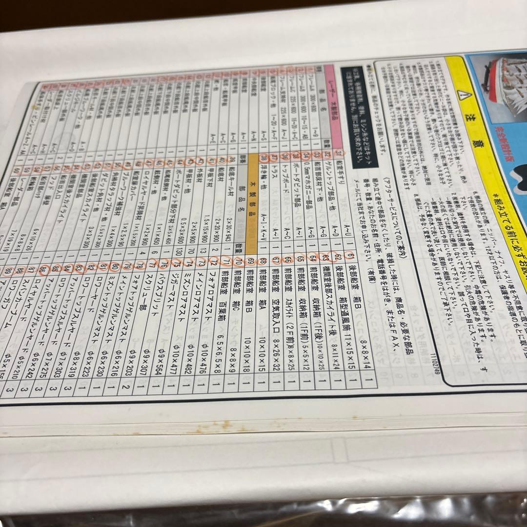 木製帆船模型 日本丸（1/80 全長 1,390mm・完成重量 5,000g）