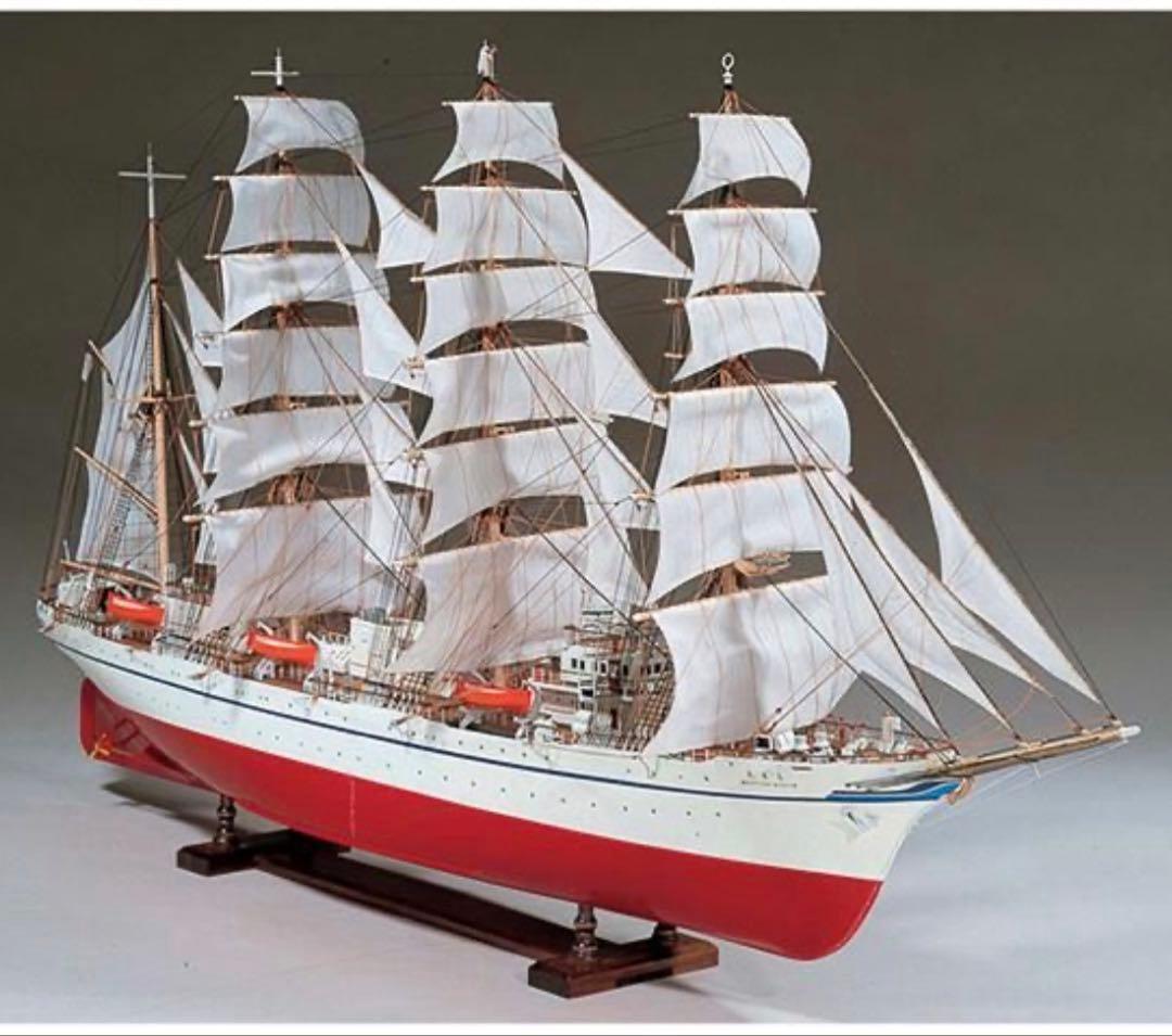 木製帆船模型 日本丸（1/80 全長 1,390mm・完成重量 5,000g）
