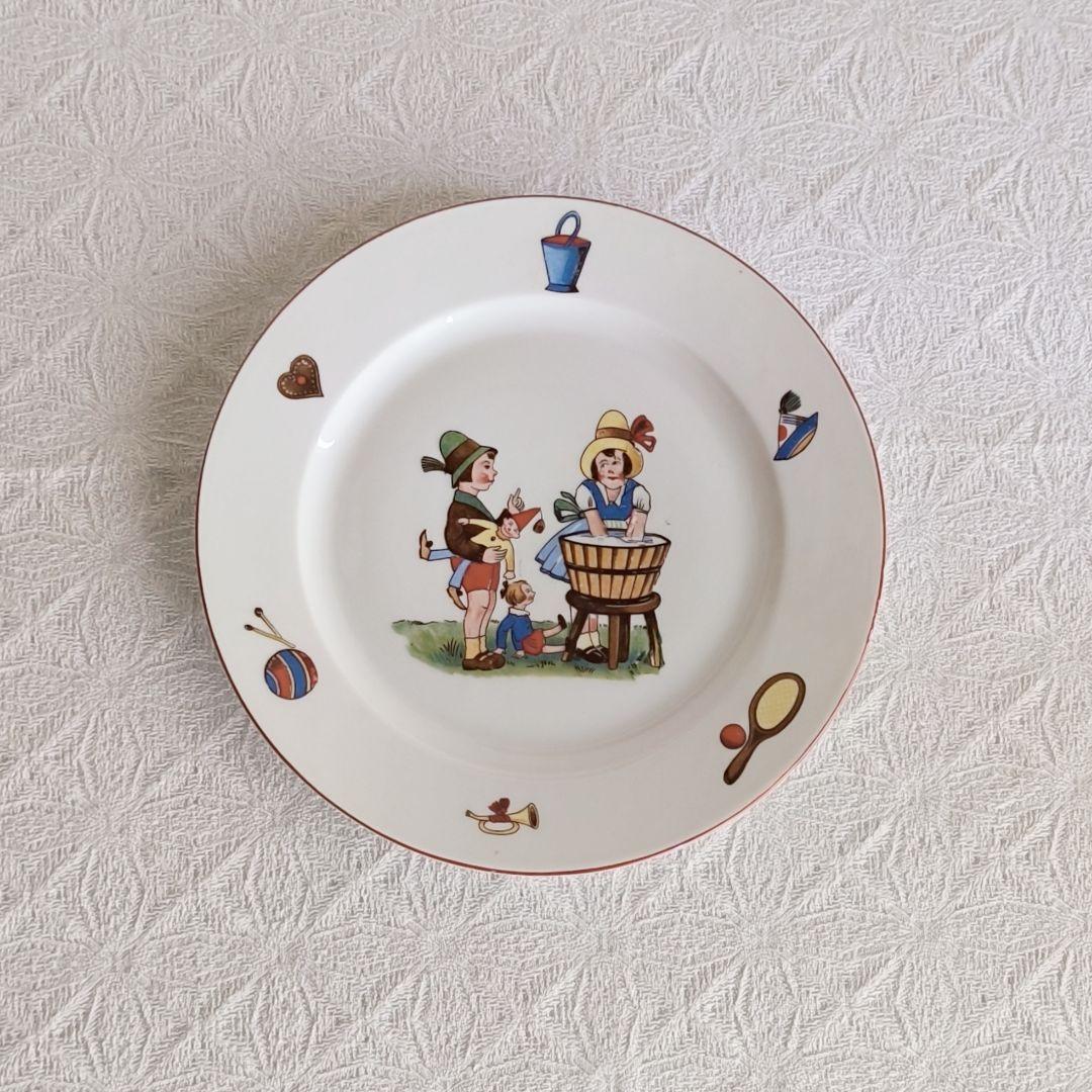 * old vintage ❀* kids プレート 20cm プレート (b)