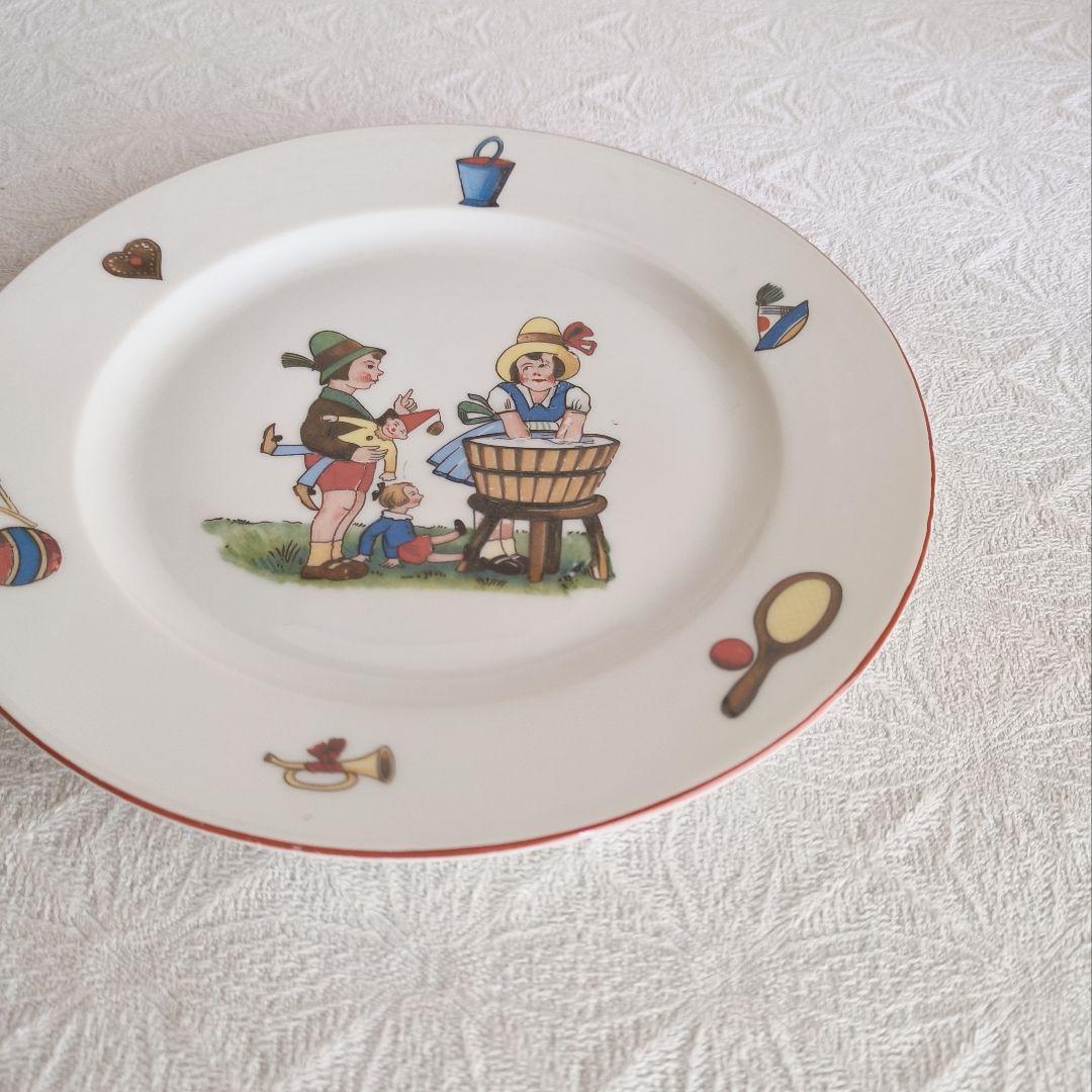 * old vintage ❀* kids プレート 20cm プレート (b)