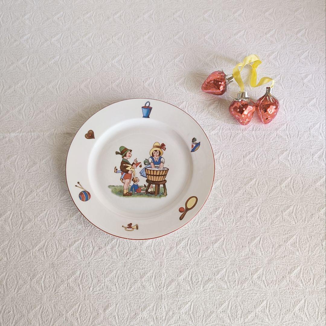* old vintage ❀* kids プレート 20cm プレート (b)