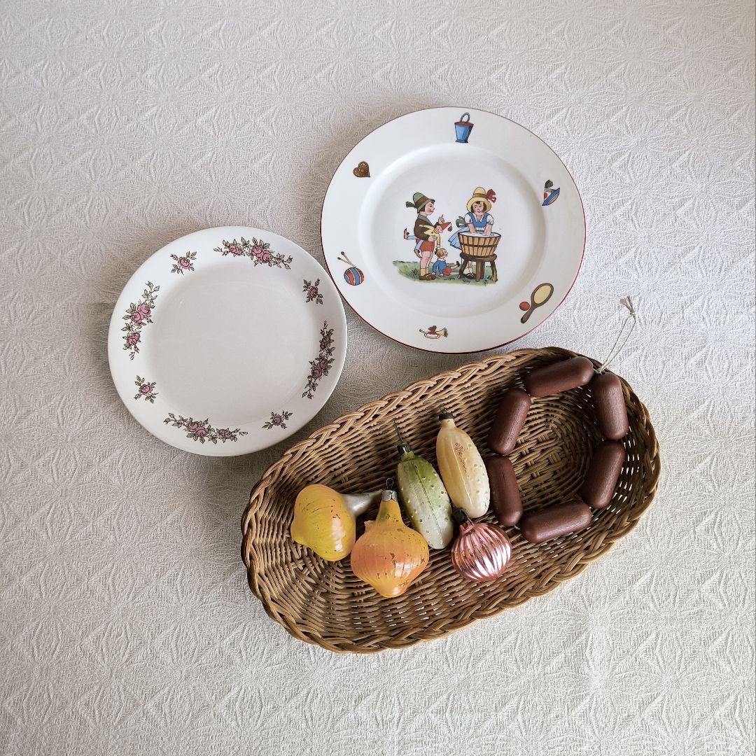 * old vintage ❀* kids プレート 20cm プレート (b)