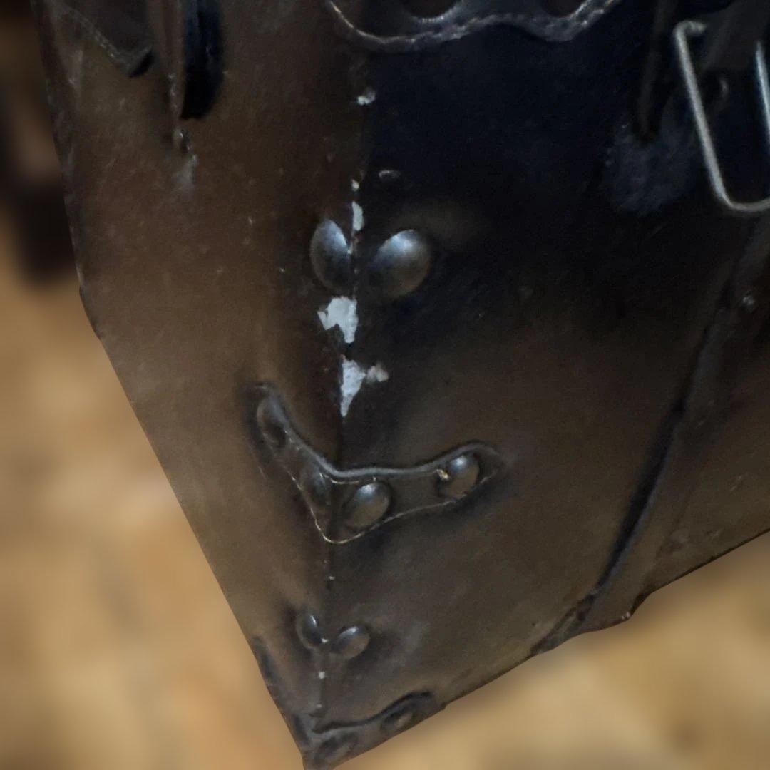 黒いレザートランク収納ボックスベンチ