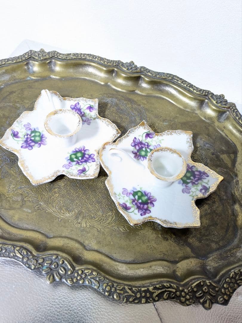 ハンドル付きキャンドル立て　ペア