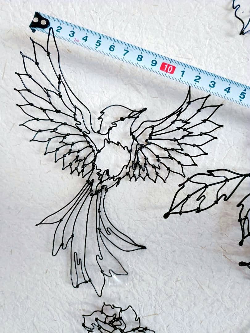 薔薇　小鳥　ワイヤーアート