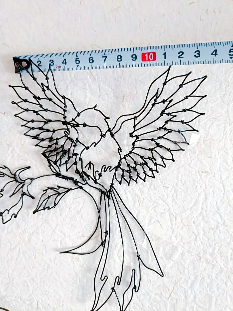 薔薇　小鳥　ワイヤーアート