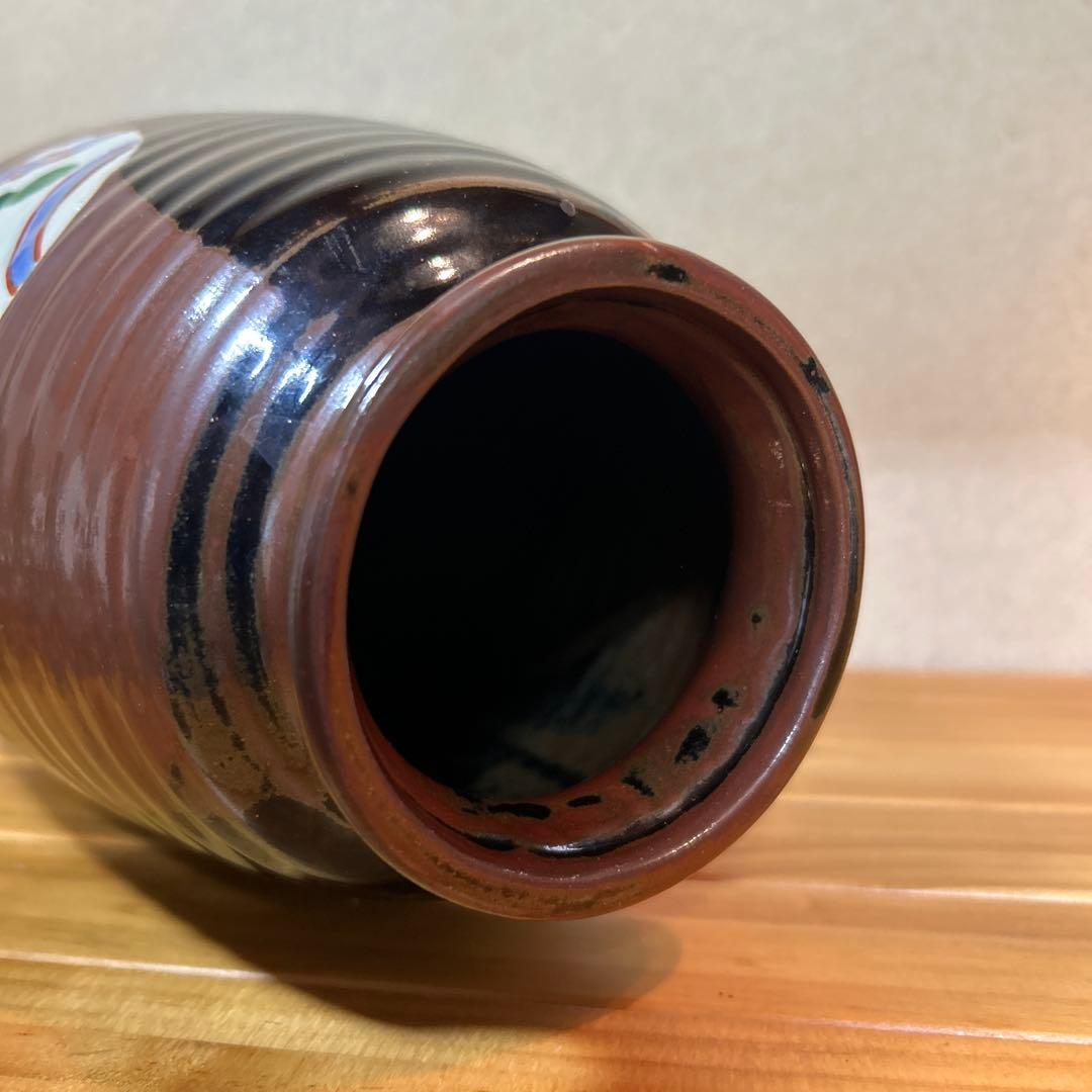 期間限定お値下げ　陶器の花瓶 手描き　フラワーベース