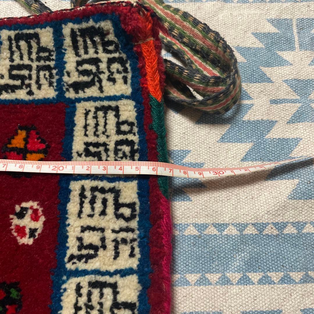 トライバルラグ　ヴィンテージ　キリム　ギャッベ　サコッシュ　ポーチ　塩袋　絨毯