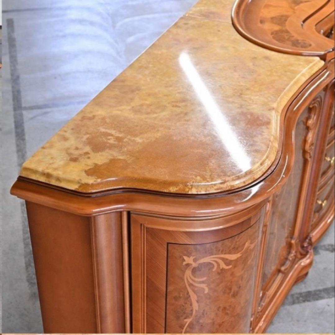 イタリア　Grilli サイドボード　240センチ　象嵌細工 定価200万超