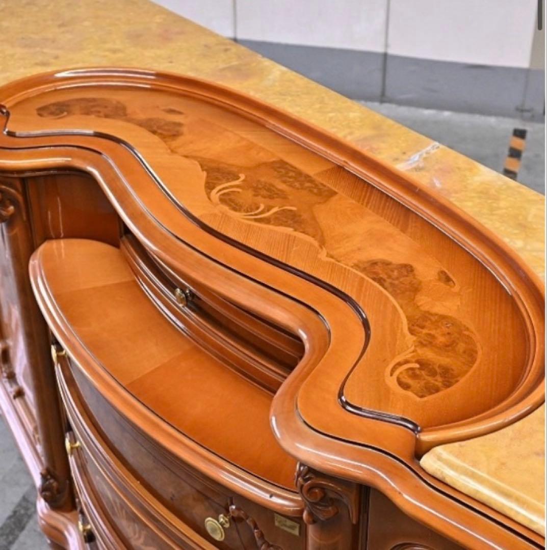 イタリア　Grilli サイドボード　240センチ　象嵌細工 定価200万超